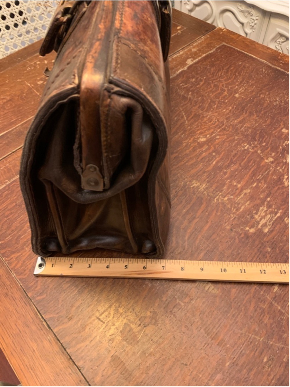 Vintage Brown Leather medical style Briefcase One Size - Picture 15 of 16